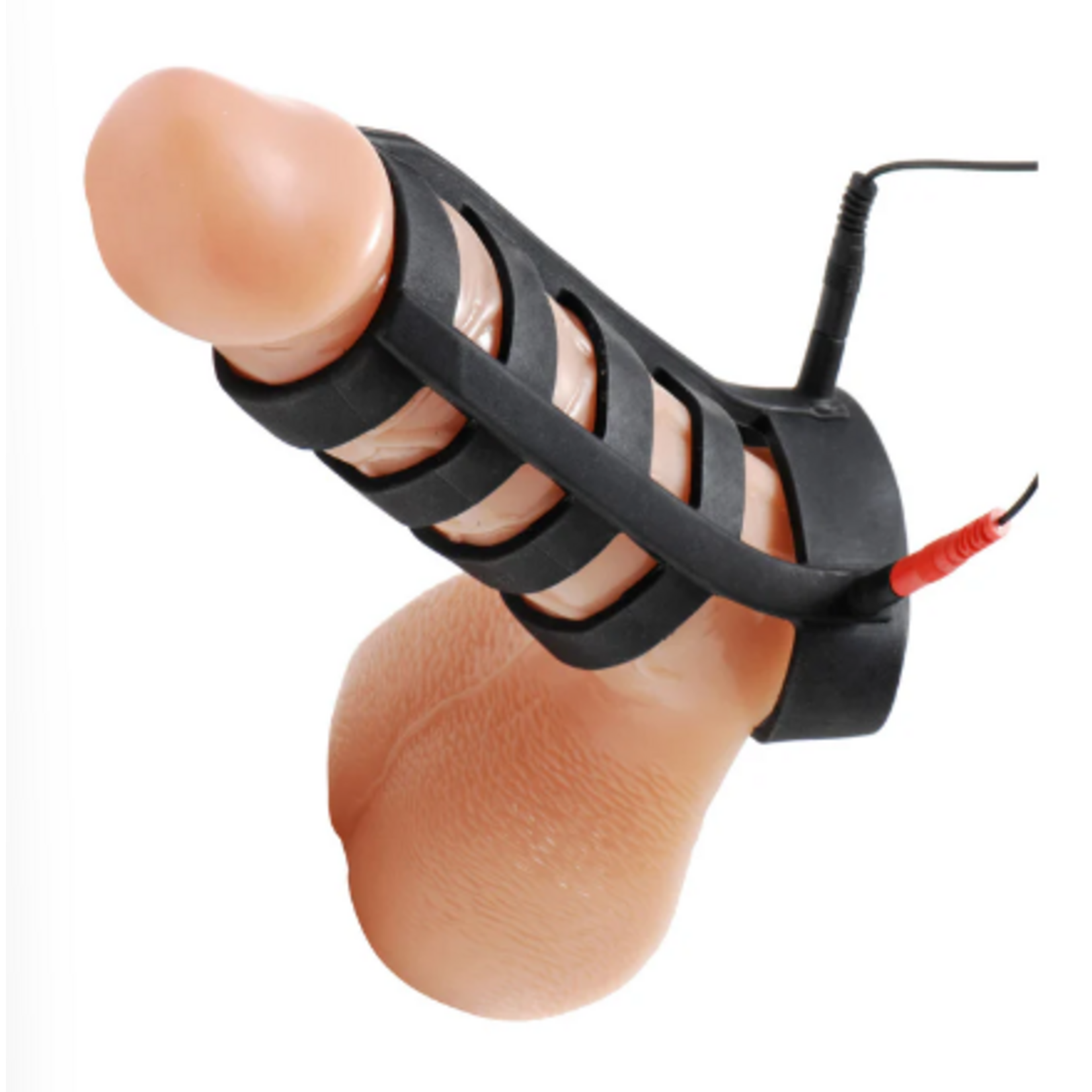 ZEUS ELECTROSEX - POWER CAGE SILICONE E-STIM COCK AND BALL SHEATH