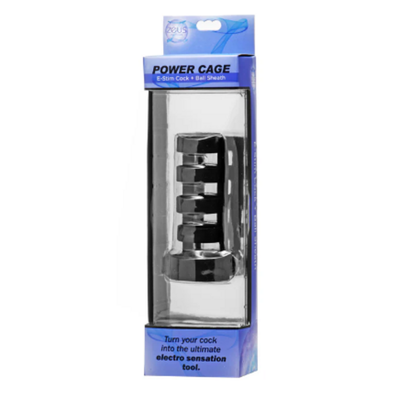 ZEUS ELECTROSEX - POWER CAGE SILICONE E-STIM COCK AND BALL SHEATH