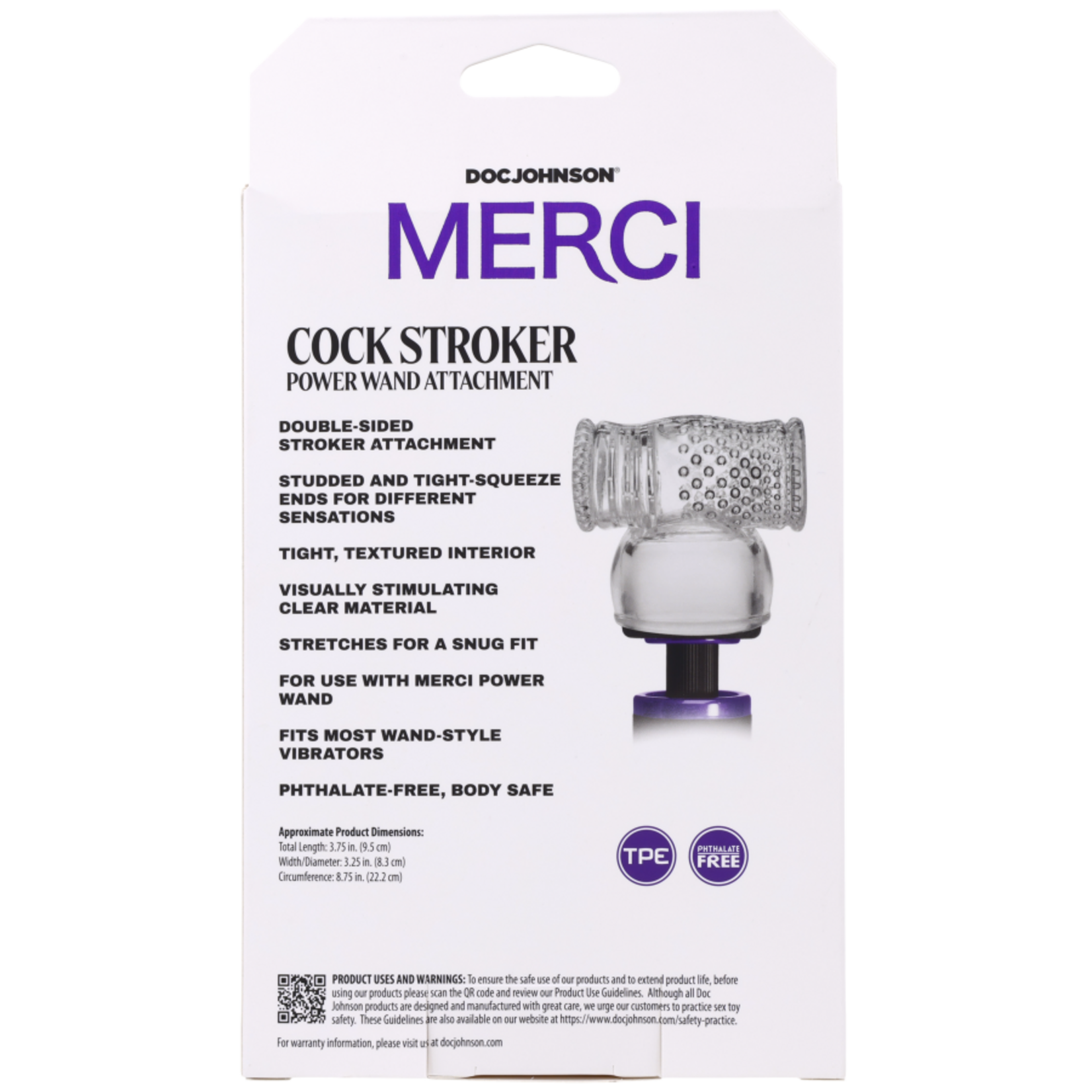 DOC JOHNSON MERCI COCK STROKER WAND ATTACHMENT CLEAR