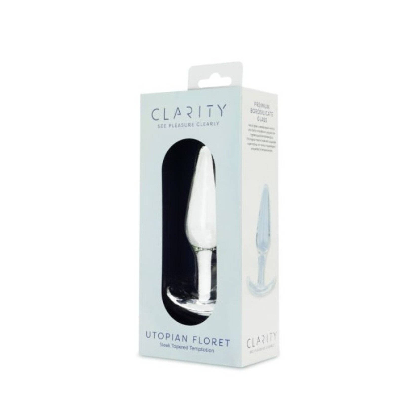 CLARITY UTOPIAN FLORET GLASS BUTT PLUG