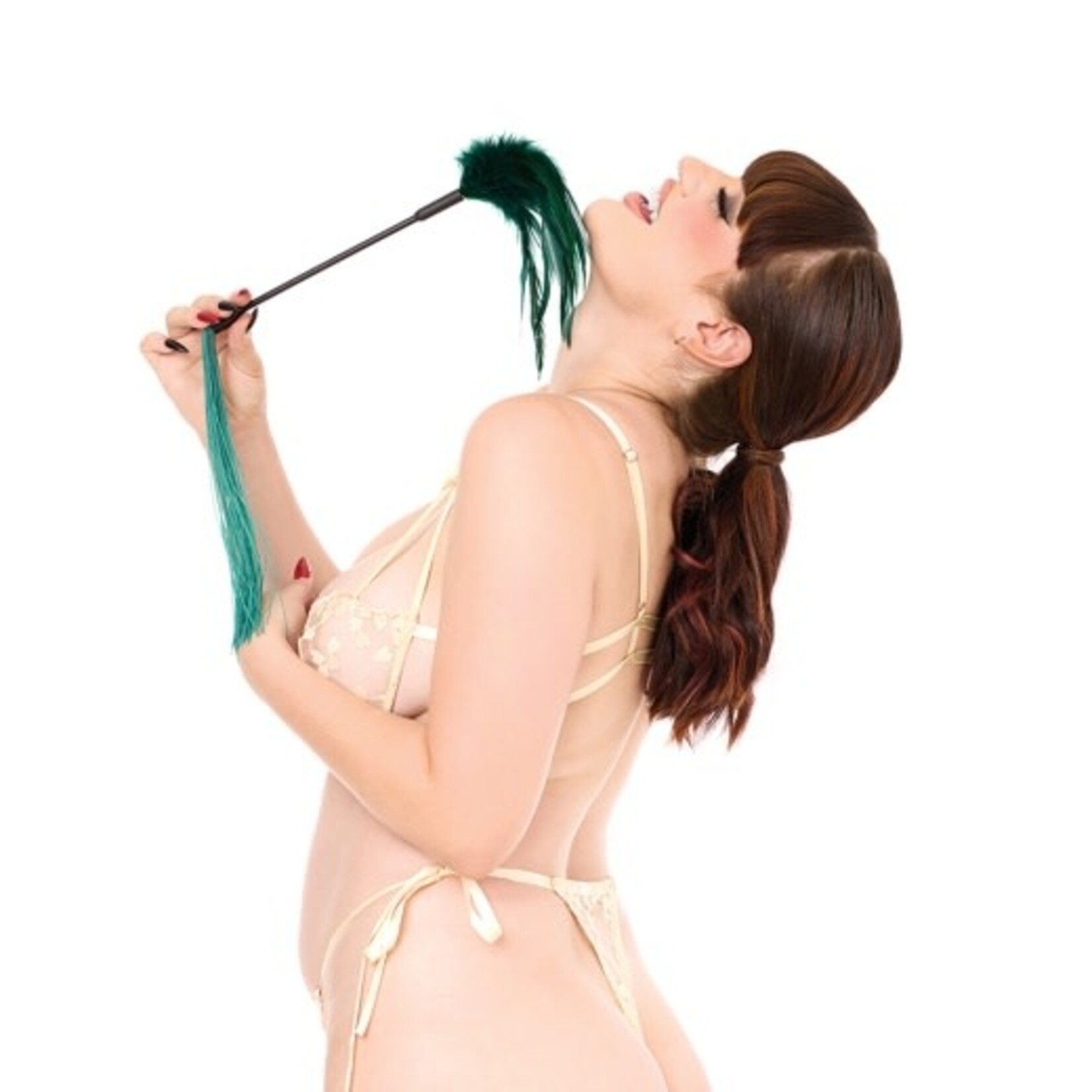 SEX & MISCHIEF SEX & MISCHIEF INDICA FEATHER AND SILICONE TICKLER