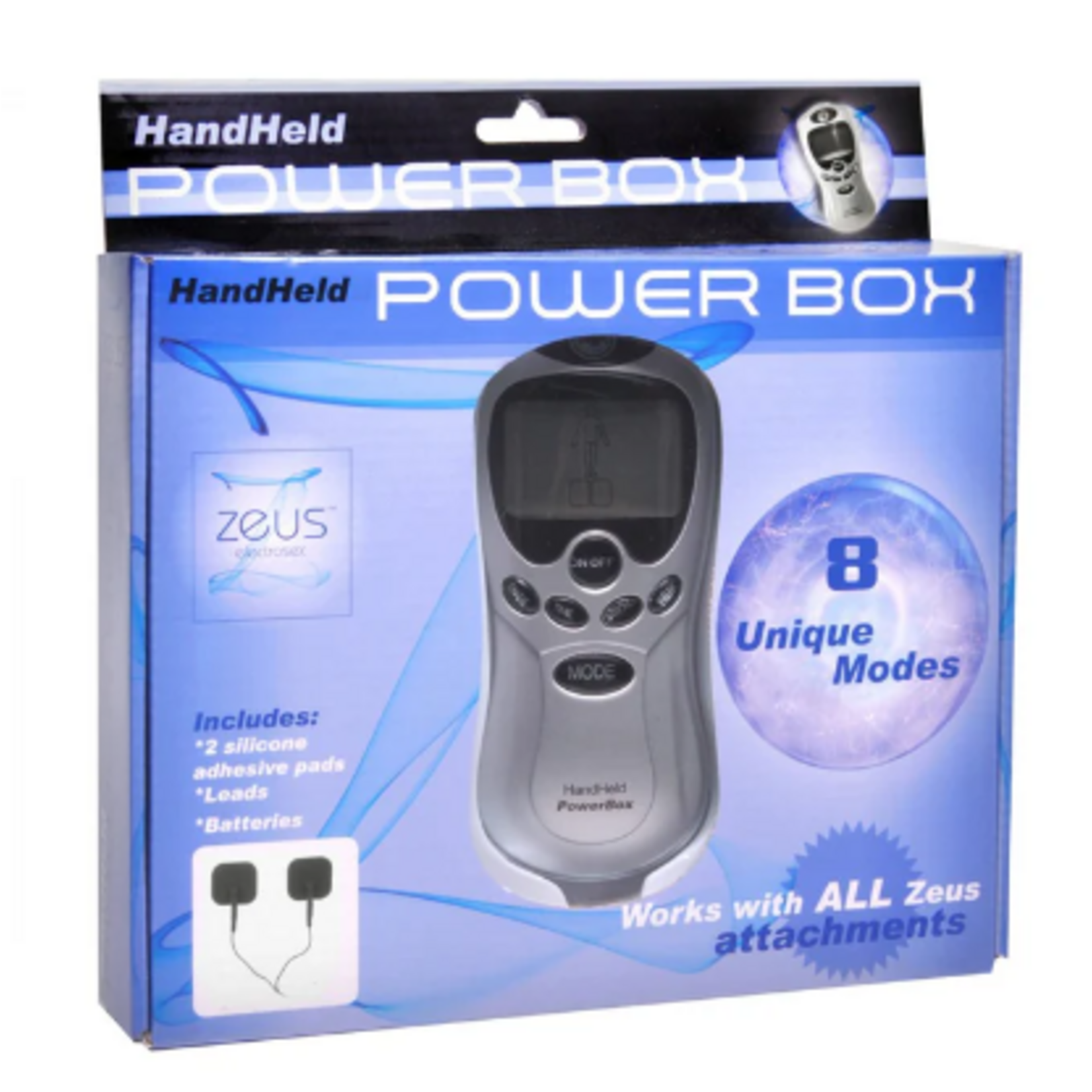 ZEUS ELECTROSEX - POWERBOX - HANDHELD - 8 MODES - DIGITAL DISPLAY