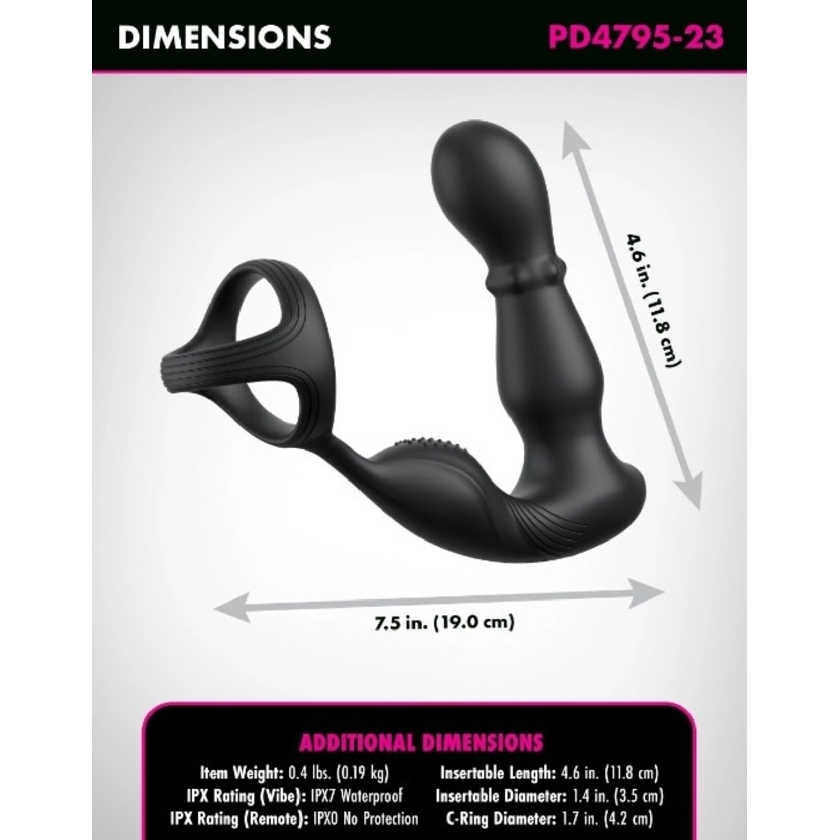PIPEDREAM ANAL FANTASY ELITE ASS-GASM SLIDE & GLIDE - BLACK
