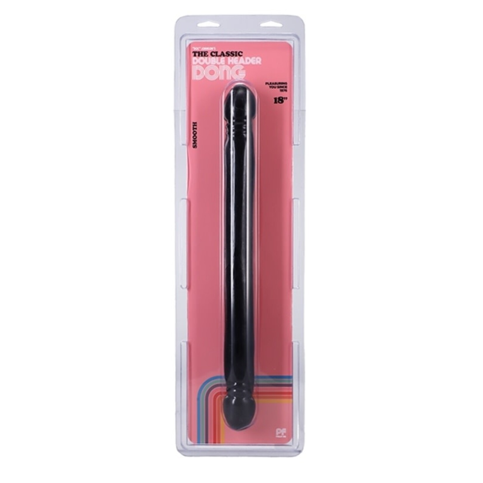 DOC JOHNSON THE CLASSIC - DOUBLE HEADER DONG 18 INCH SMOOTH BLACK