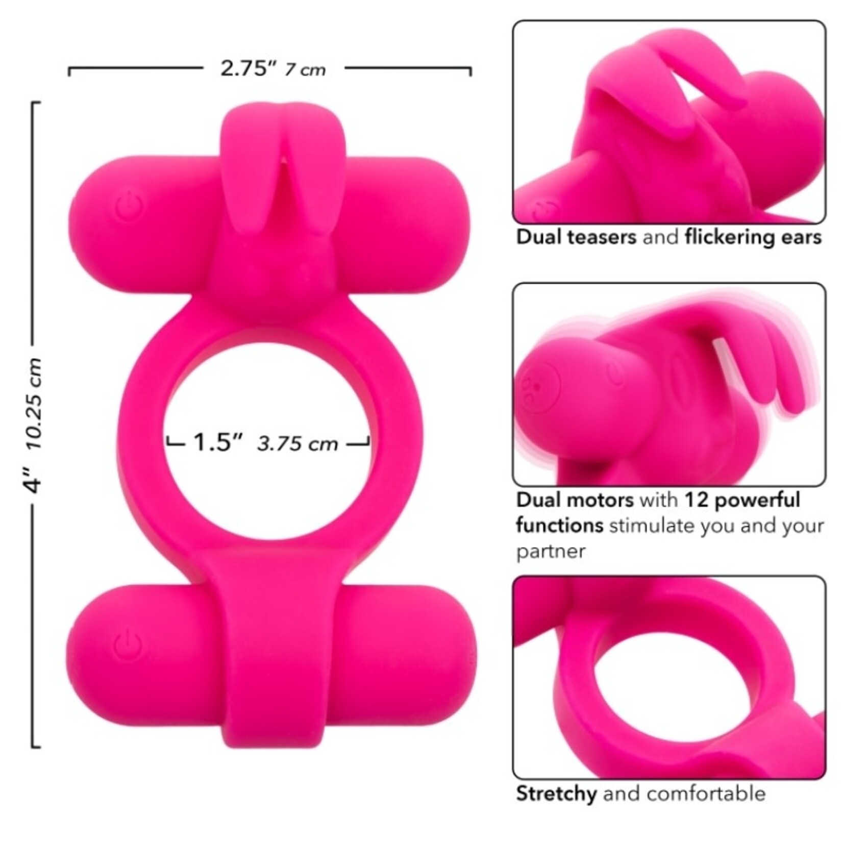 SILICONE RECHARGEABLE ROCKIN' RABBIT