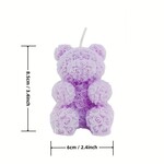 PASSION PLACE SKIN-SAFE PURPLE BEAR-SHAPED WAX SCENTED CANDLE