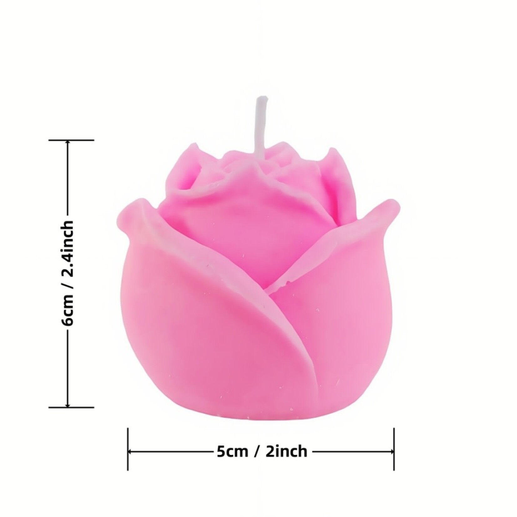 PASSION PLACE SKIN-SAFE PINK FLOWER SHAPE WAX SCENTED CANDLE