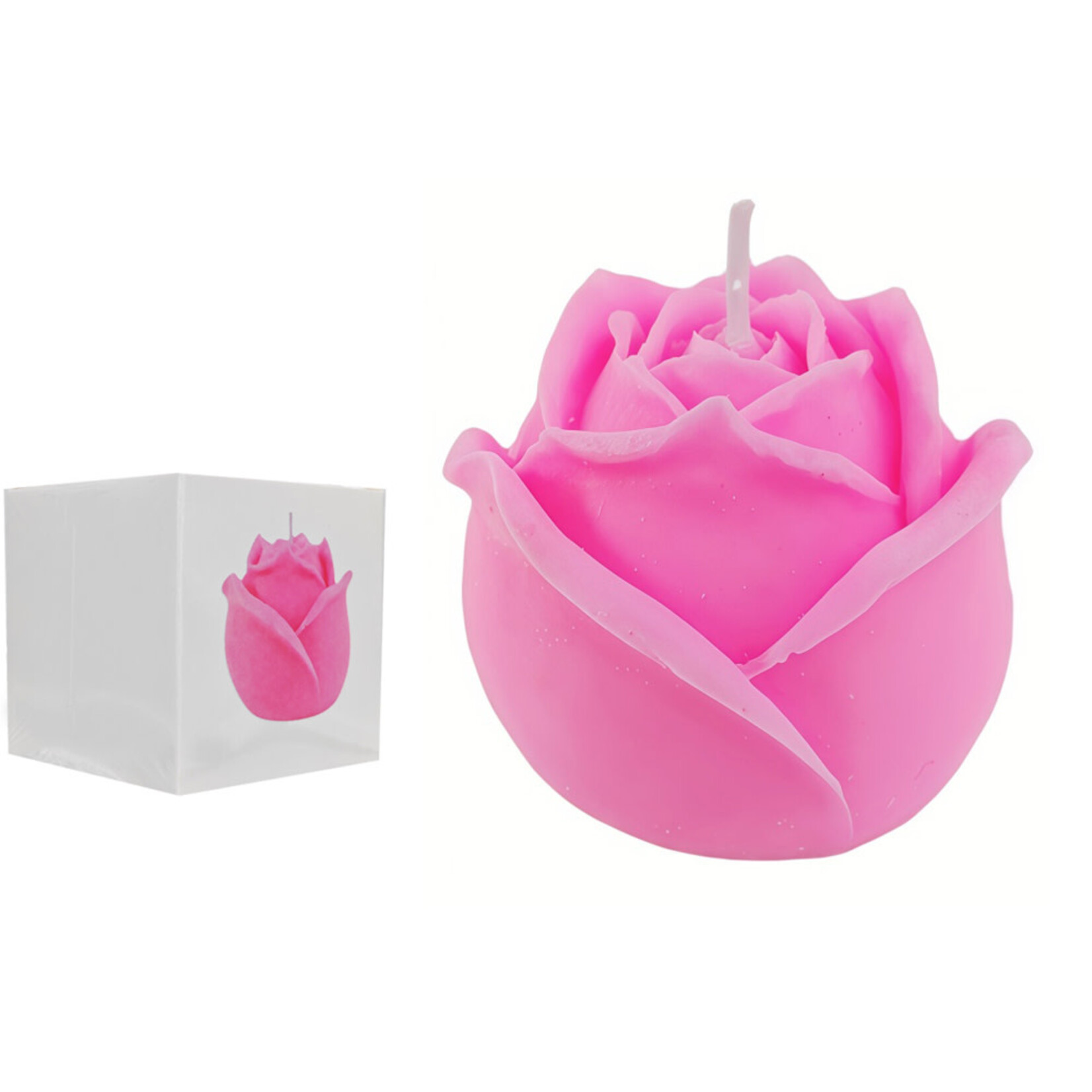 PASSION PLACE SKIN-SAFE PINK FLOWER SHAPE WAX SCENTED CANDLE