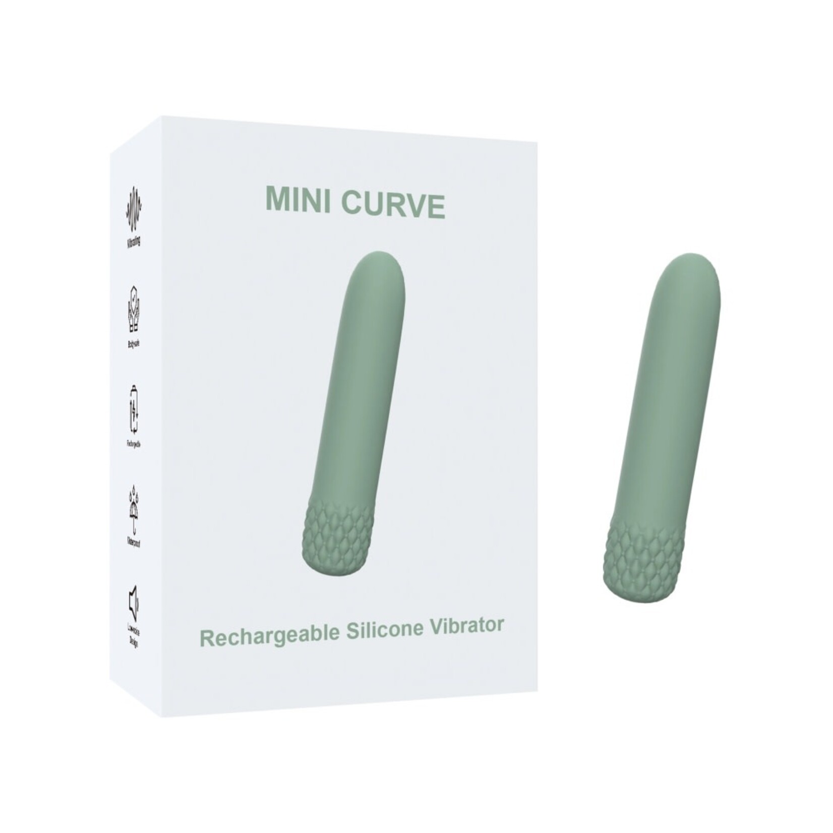 PASSION PLACE 4.85" SAGE GREEN FULL-SILICONE FLEXIBLE BULLET VIBRATOR - 10 VIBRATION MODES, SEAMLESS DESIGN, USB RECHARGEABLE, WATERPROOF
