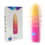 PASSION PLACE 10-SPEED MULTICOLOR RECHARGEABLE SILICONE BULLET VIBRATOR WITH USB MAGNETIC CHARGING