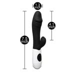 PASSION PLACE BLACK SILICONE PENIS G-SPOT VIBRATOR ( DUAL MOTORS )