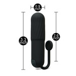 PASSION PLACE BLACK 10-SPEED RECHARGEABLE VIBRATING BULLET WITH SILICONE GRIP HANDLE