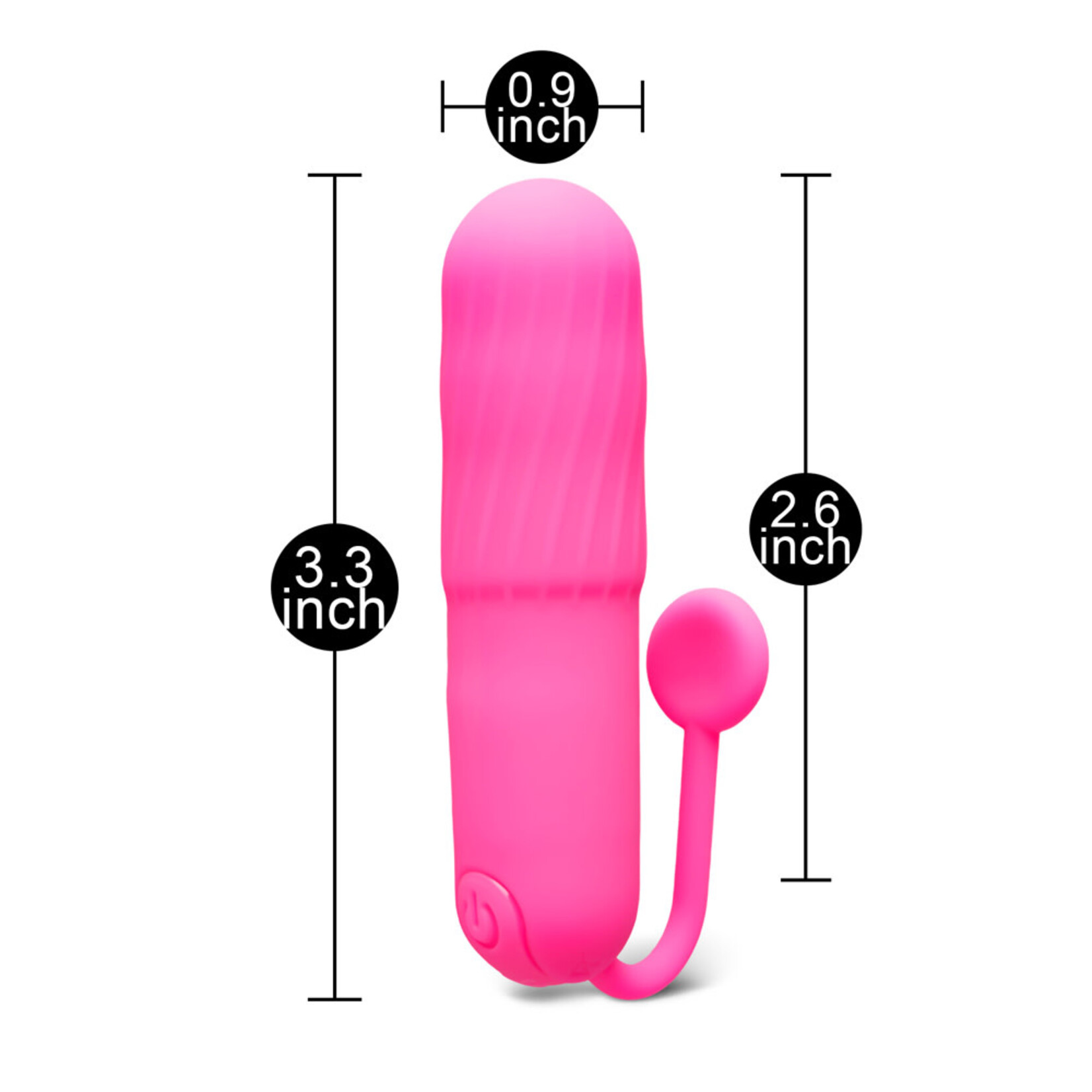 PASSION PLACE MAGENTA 10-SPEED RECHARGEABLE VIBRATING BULLET WITH SILICONE GRIP HANDLE