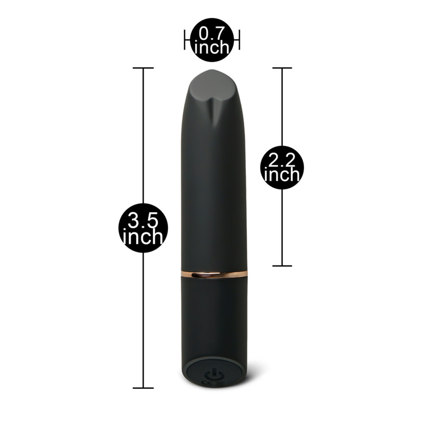PASSION PLACE BLACK 10-SPEED RECHARGEABLE 9 CM VIBRATING BULLET
