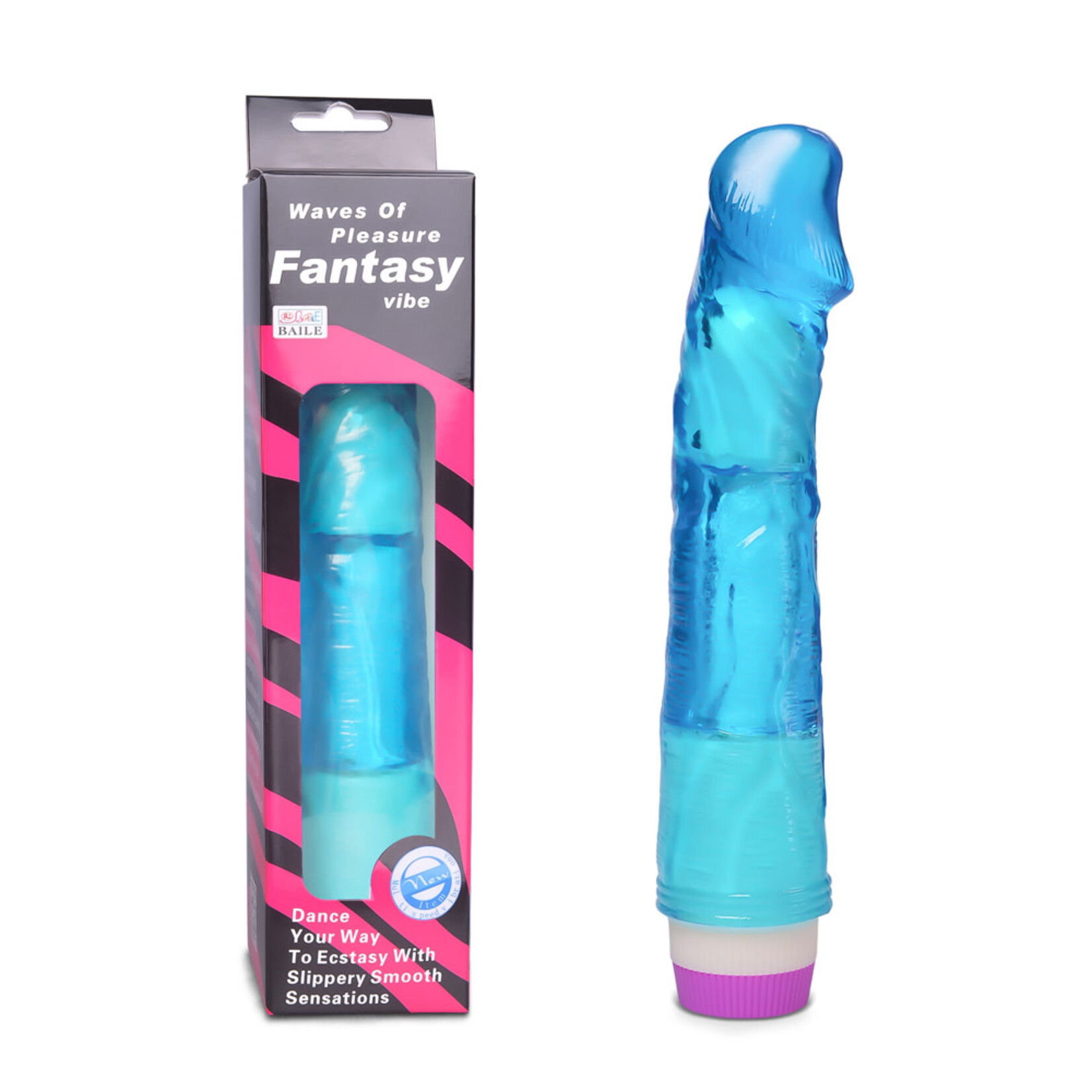 PASSION PLACE CLEAR BLUE FLEXIBLE BASIC REALISTIC VIBRATOR