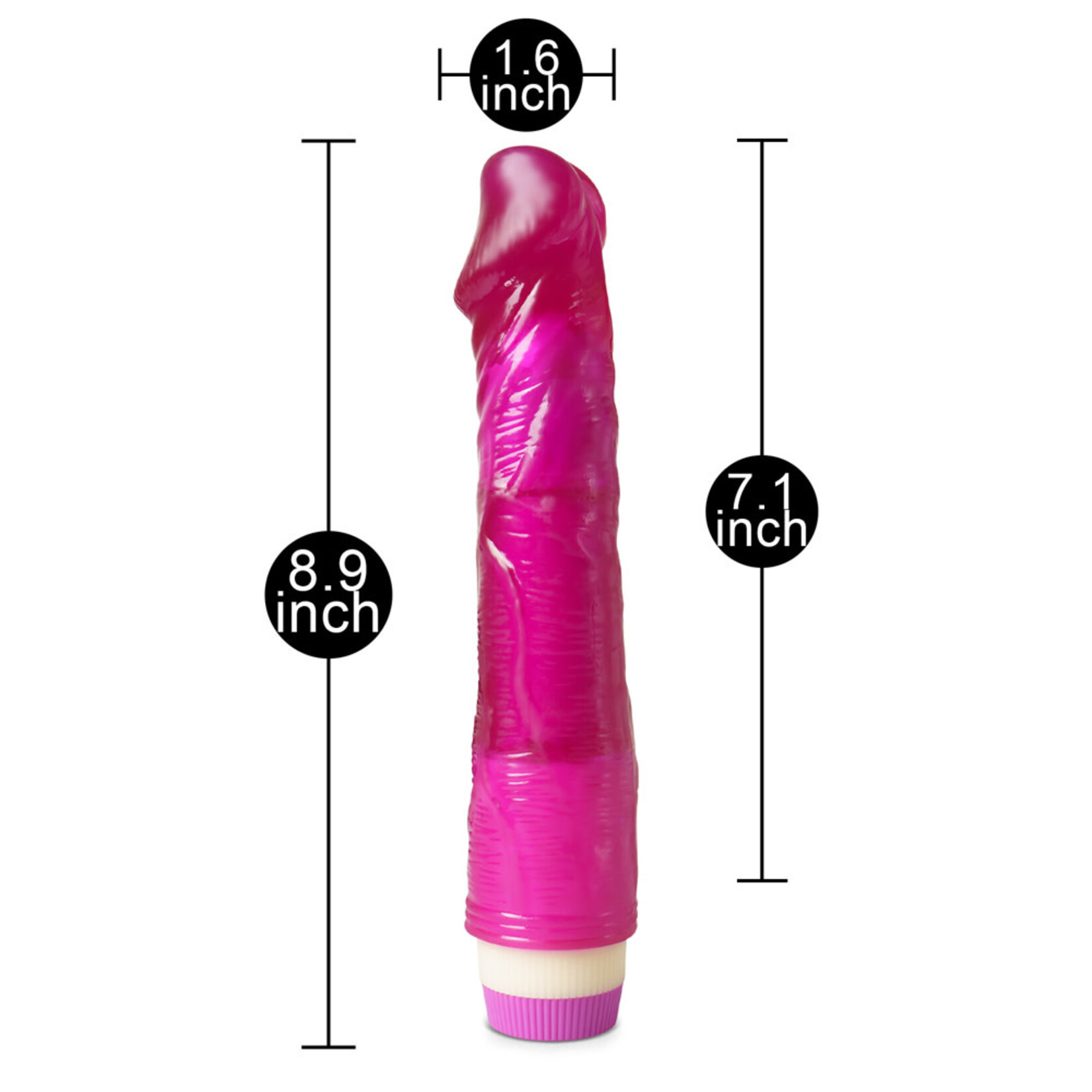 PASSION PLACE CLEAR PURPLE FLEXIBLE BASIC REALISTIC VIBRATOR