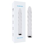 PASSION PLACE 7.09 INCH 10-MODE WHITE RECHARGEABLE WATERPROOF GLASS VIBRATOR