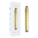 PASSION PLACE 7.09 INCH 10-MODE YELLOW RECHARGEABLE WATERPROOF GLASS VIBRATOR