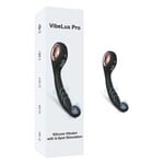 PASSION PLACE 8.08" BLACK RECHARGEABLE SILICONE G-SPOT VIBRATOR - 9 VIBRATING MODES CURVED PRESSURE-TIP DESIGN