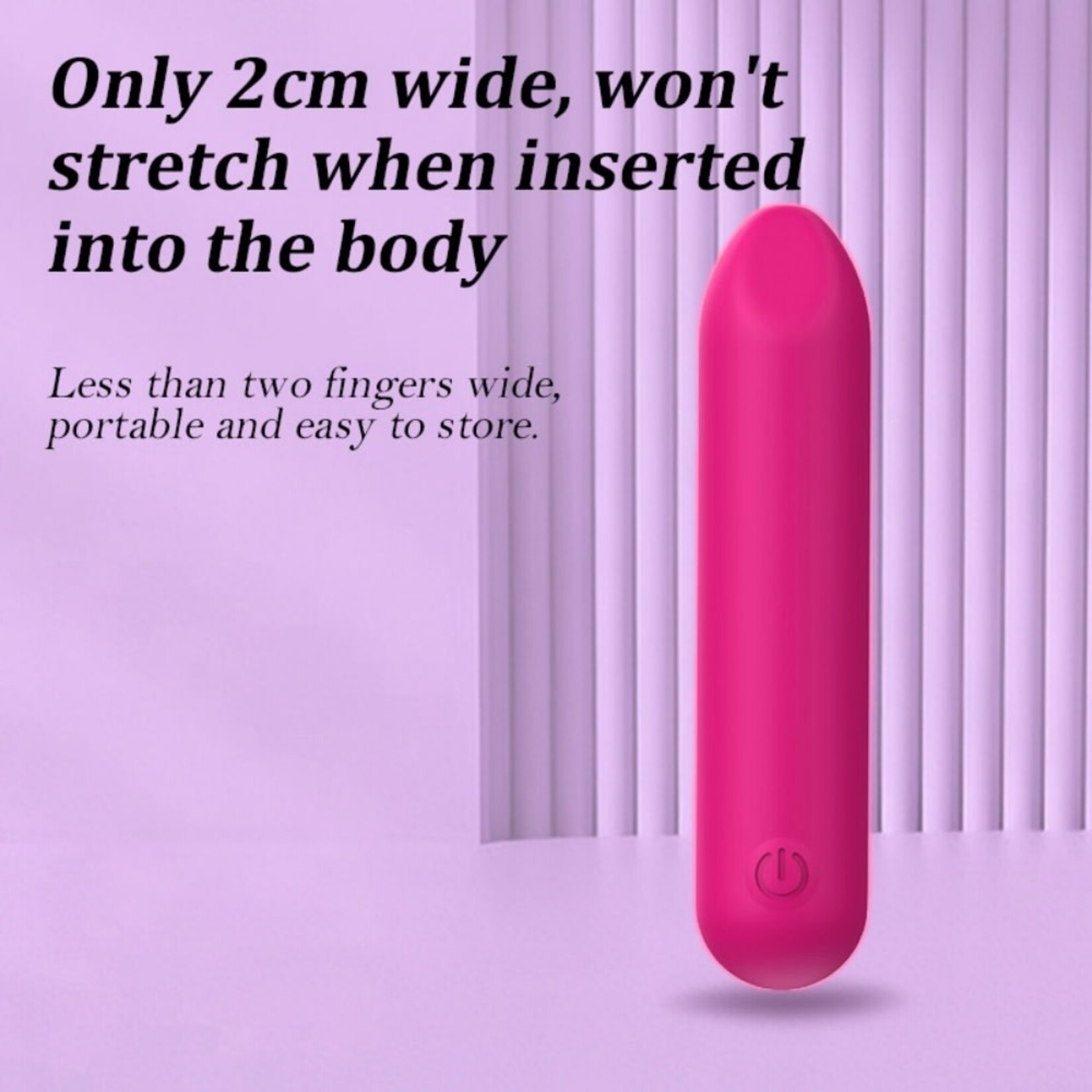 PASSION PLACE 3.74" MAGENTA RECHARGEABLE BULLET VIBRATOR - 10 VIBRATING MODES WATERPROOF MINI MASSAGER