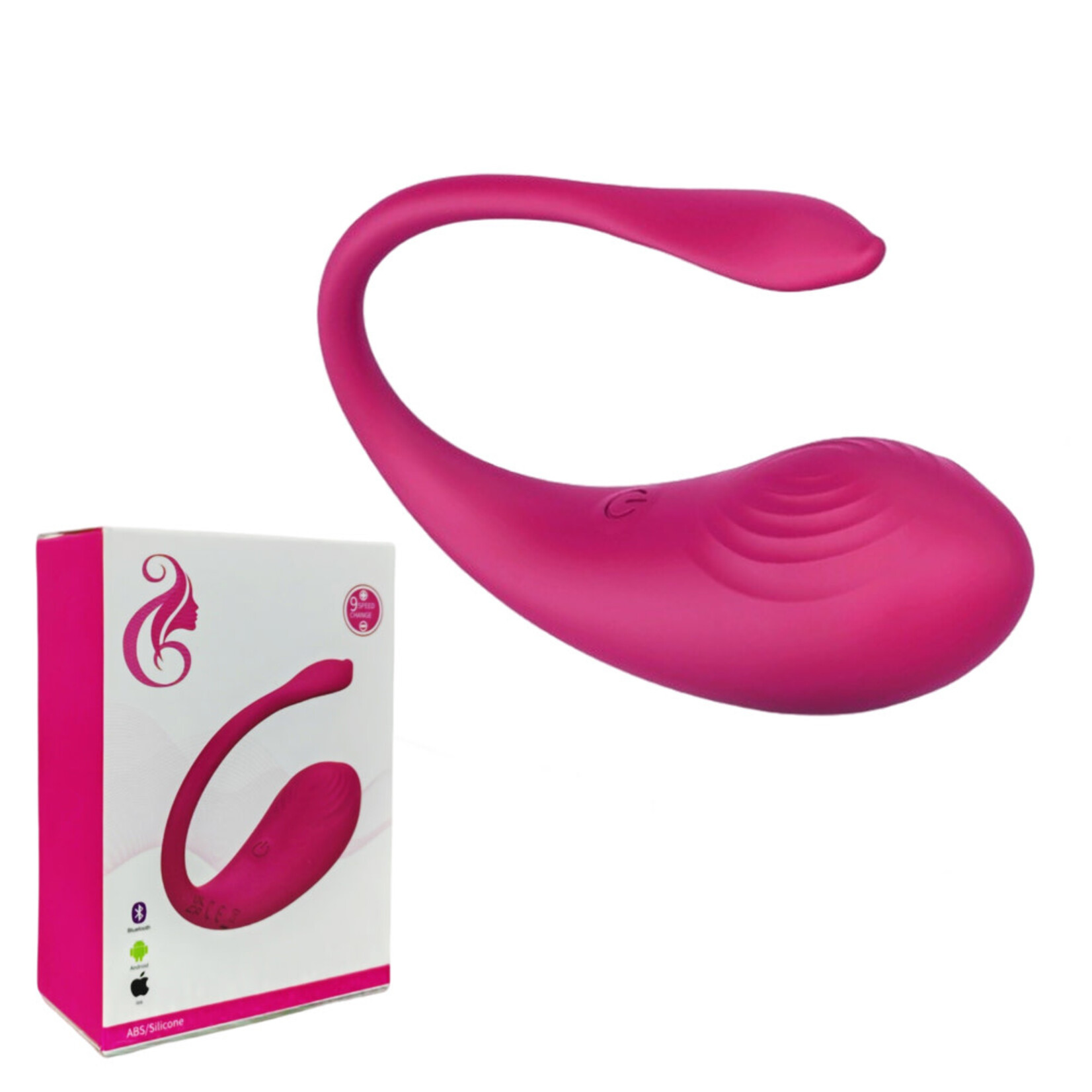 PASSION PLACE 9-SPEED MAGENTA RECHARGEABLE APP-CONTROLLED SILICONE VIBRATORS FOR WOMEN AND COUPLES