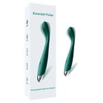PASSION PLACE 10-SPEED GREEN RECHARGEABLE SILICONE CLITORAL G-SPORT VIBRATOR