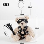 PASSION PLACE BDSM TEDDY BEAR KEYCHAIN WITH MASK, WHIP & BONDAGE OUTFIT