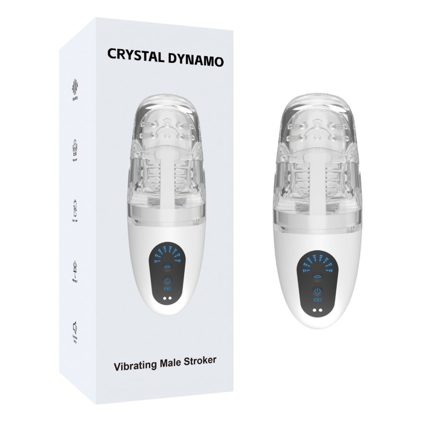 PASSION PLACE VIBRATING & BITING MALE STROKER - 8 MODES, RECHARGEABLE AND WATERPROOF DESIGN