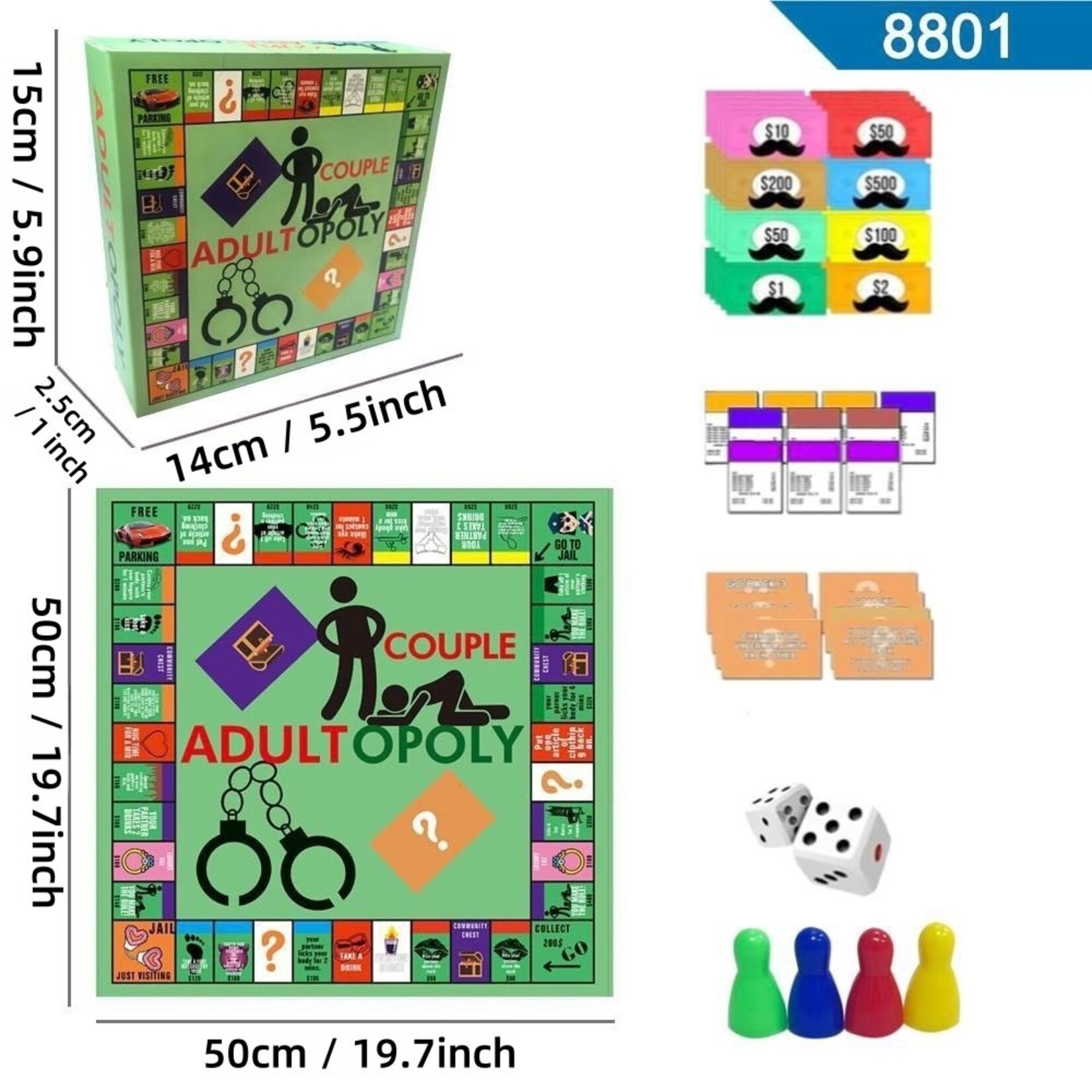 PASSION PLACE ADULTOPOLY COUPLE BOARD GAME - PERFECT DATE NIGHT GAME FOR COUPLES