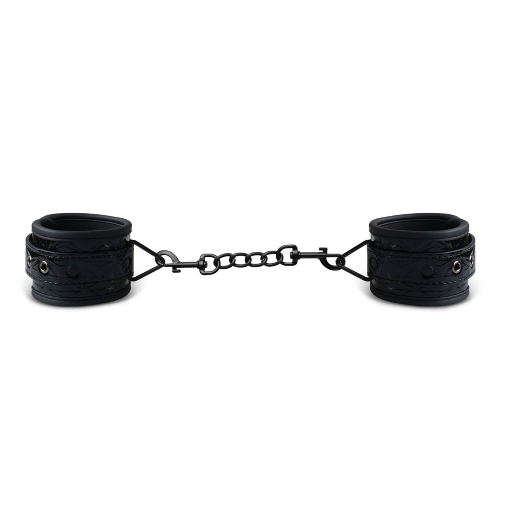 PASSION PLACE BLACK COLOR EMBOSSED HANDCUFFS