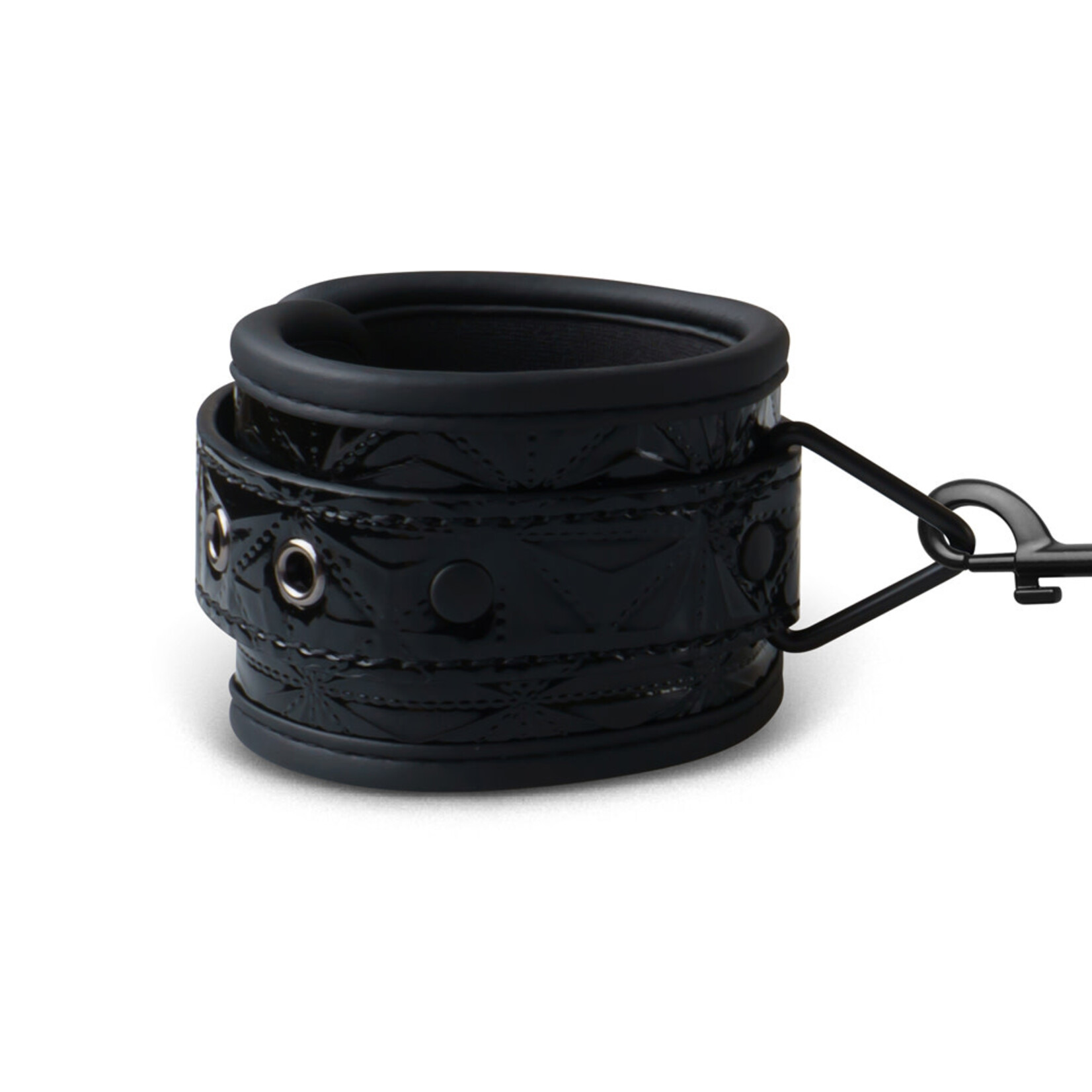 PASSION PLACE BLACK COLOR EMBOSSED HANDCUFFS