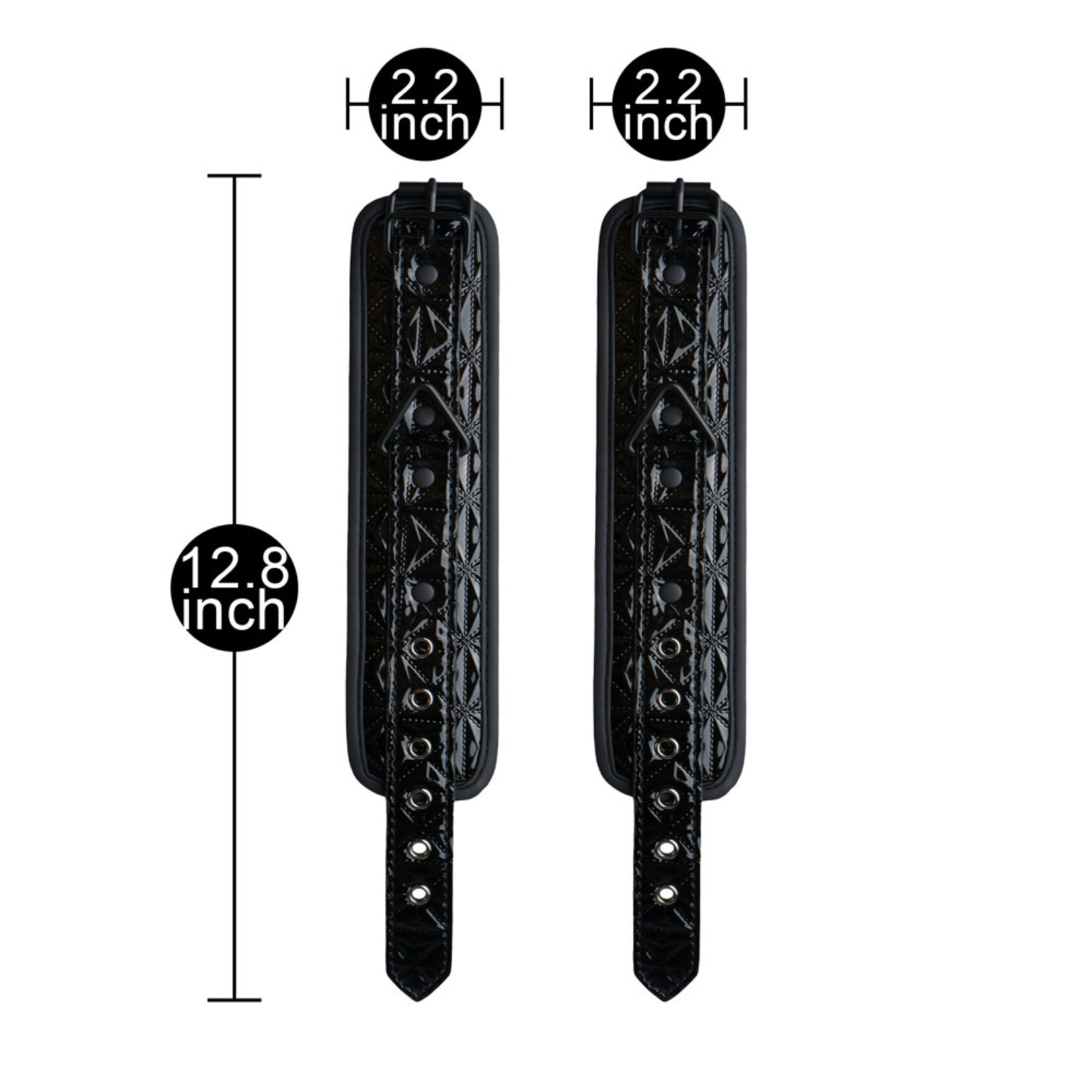 PASSION PLACE BLACK COLOR EMBOSSED HANDCUFFS