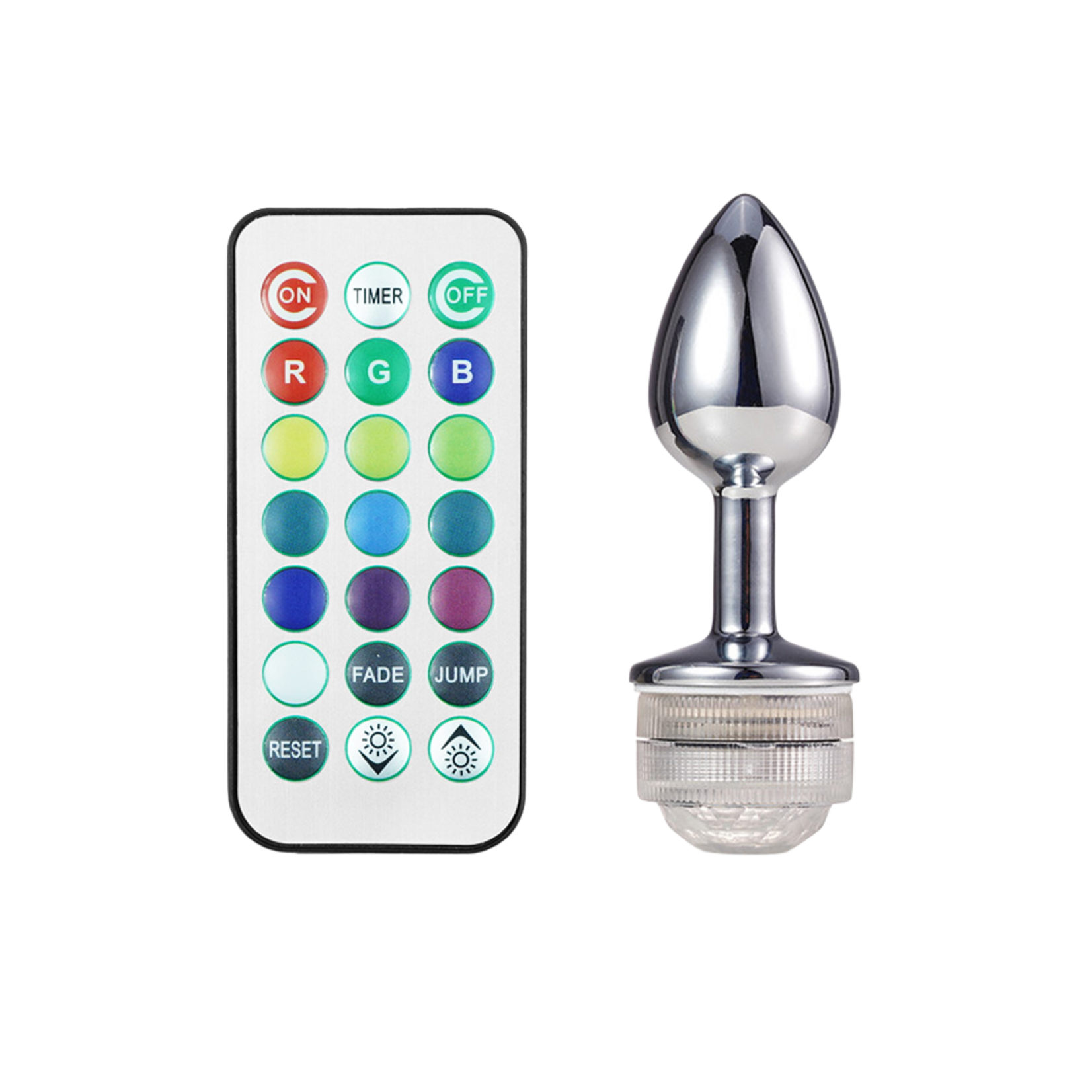 PASSION PLACE METAL BUTT PLUG WITH LIGHT ( NON VIBRATING )