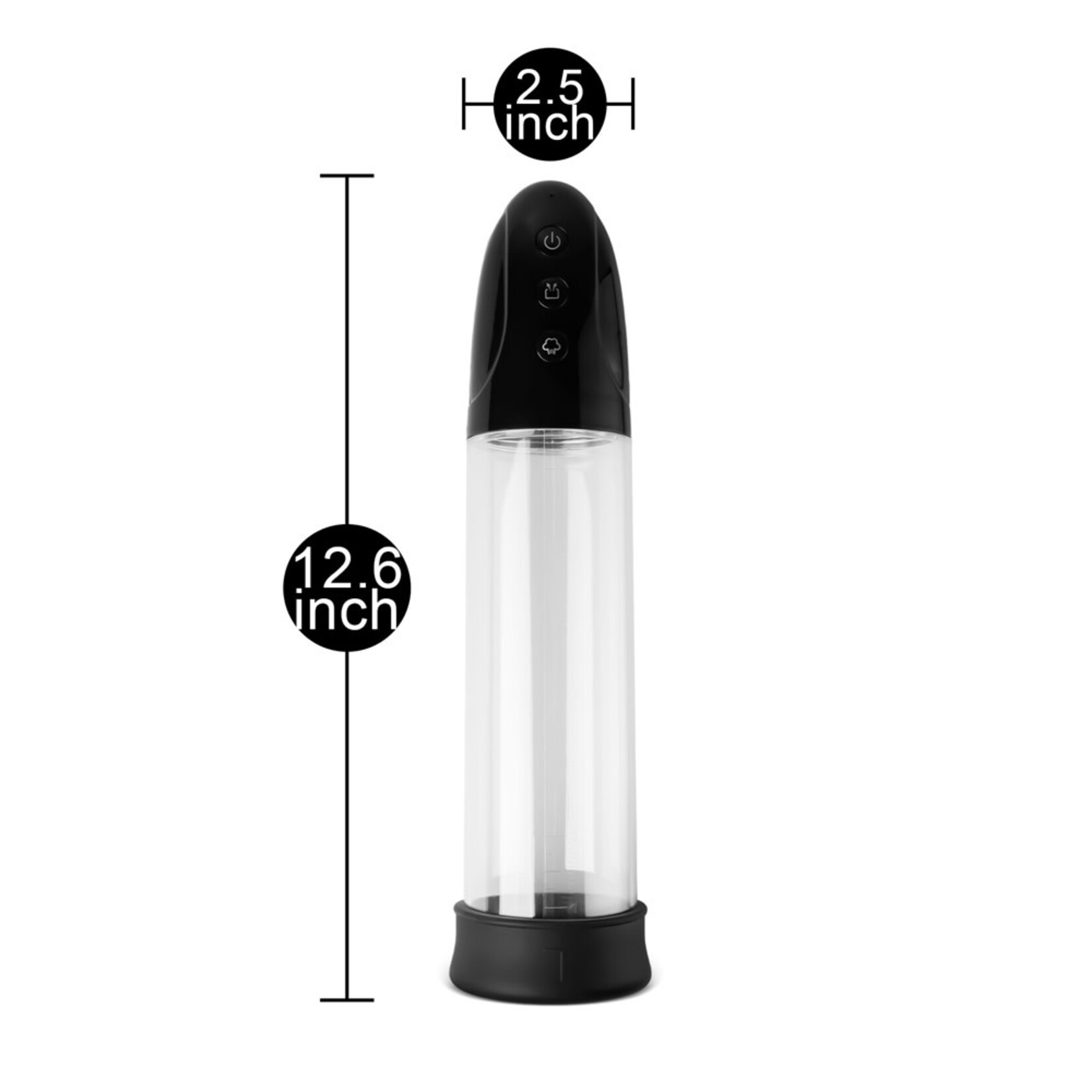 PASSION PLACE USB PORT RECHARGEABLE 3 SPEEDS AUTOMATIC PENIS PUMP WITH BLACK SLEEVE I ( FREE COCK RING )