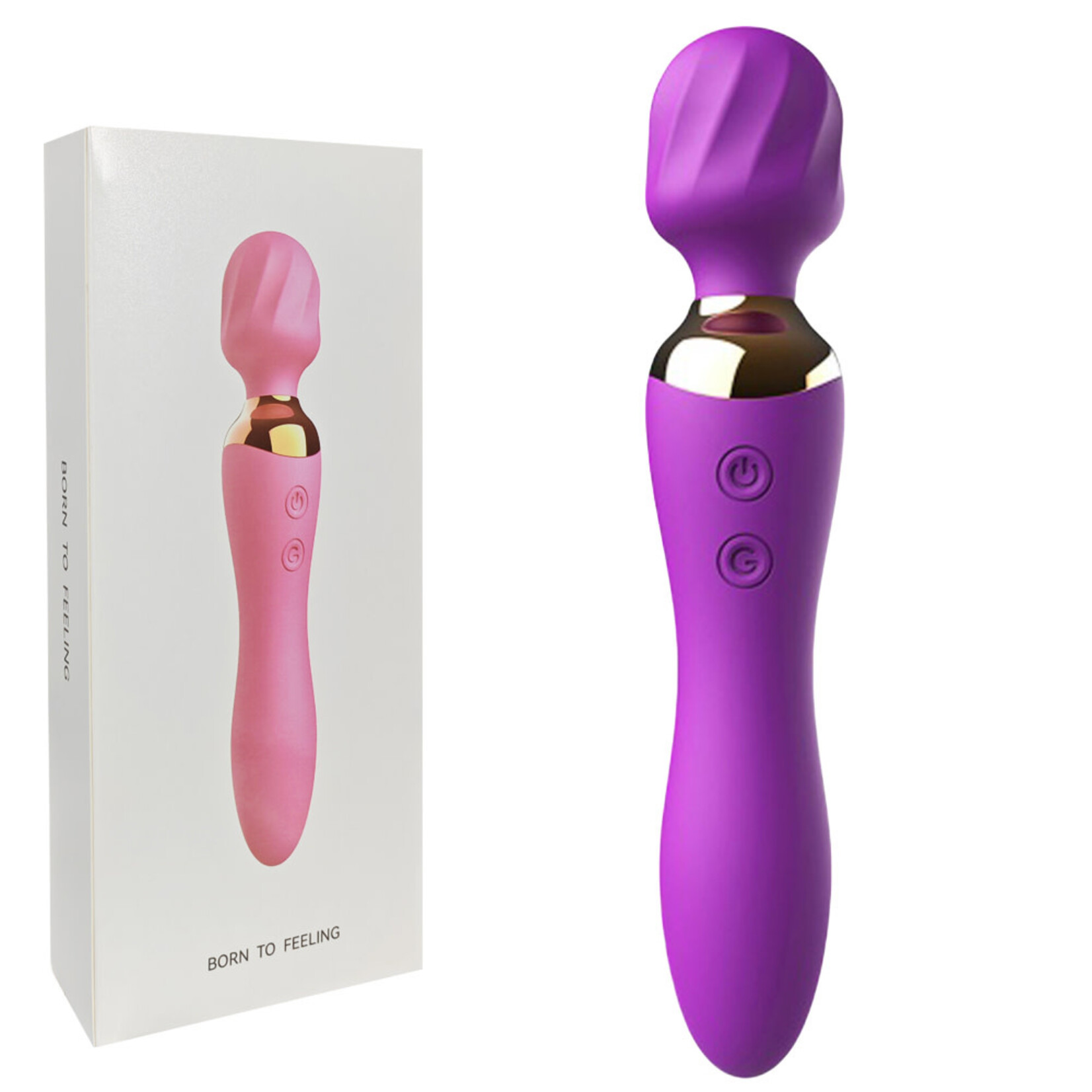 PASSION PLACE 7.88" 12-MODE PURPLE RECHARGEABLE WATERPROOF SILICONE VIBRATOR