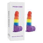 PASSION PLACE 7.88" RAINBOW SILICONE DILDO WITH SUCTION BASE