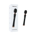 PASSION PLACE 12.21" BLACK RECHARGEABLE SILICONE POWERFUL WAND MASSAGER - 10 VIBRATING MODES