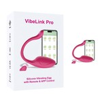 PASSION PLACE 6.50" MAGENTA RECHARGEABLE SILICONE APP-CONTROLLED AND REMOTE CONTROLLED VIBRATING EGG - 9 VIBRATING