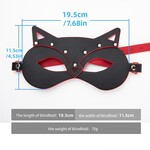PASSION PLACE RED + BLACK PU CAT COSPLAY MASK