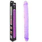 PASSION PLACE 13.20" CLEAR PURPLE BODY-SAFE TPE DOUBLE ENDED DILDO