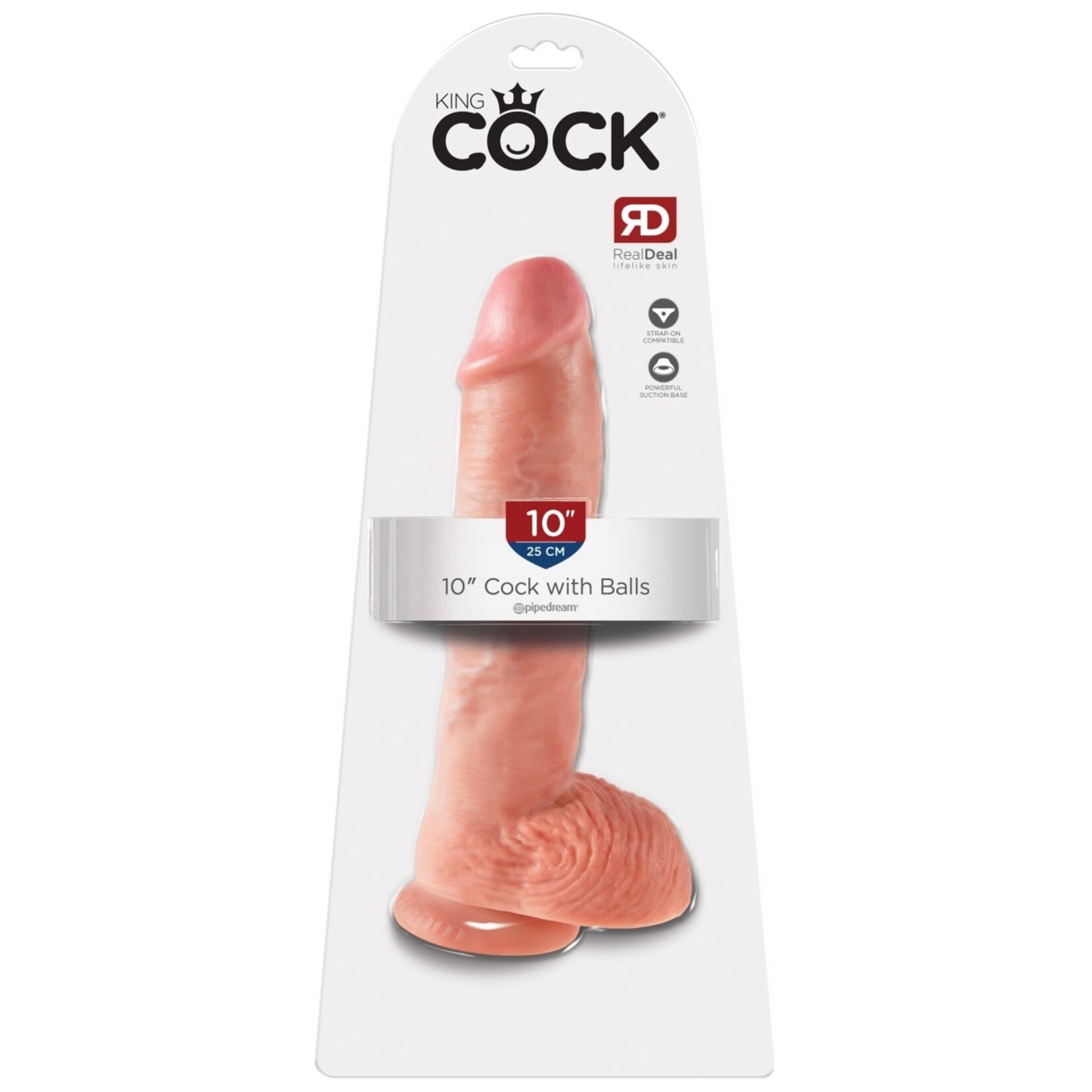 KING COCK KING COCK 10" COCK W BALLS LIGHT