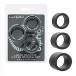 CALEXOTICS ALPHA LIQUID SILICONE 3 RING STAMINA SET