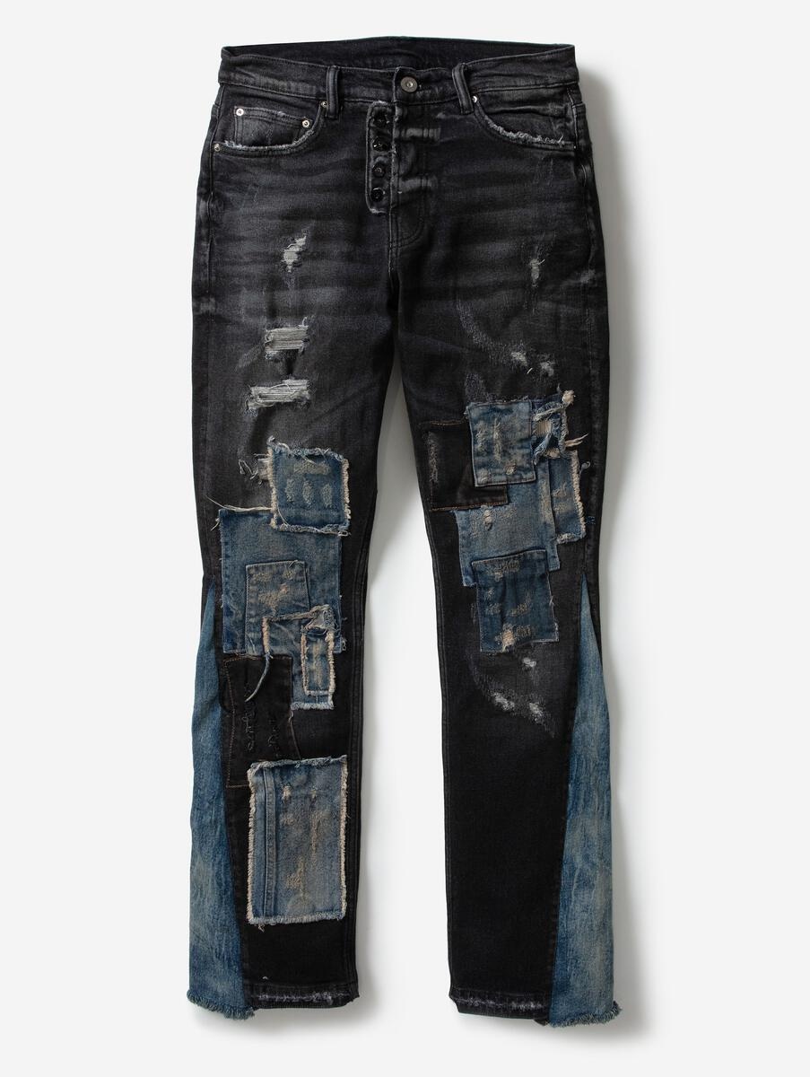 BKE Buckle Mens Carter Straight Denim Jeans Distresse… - Gem