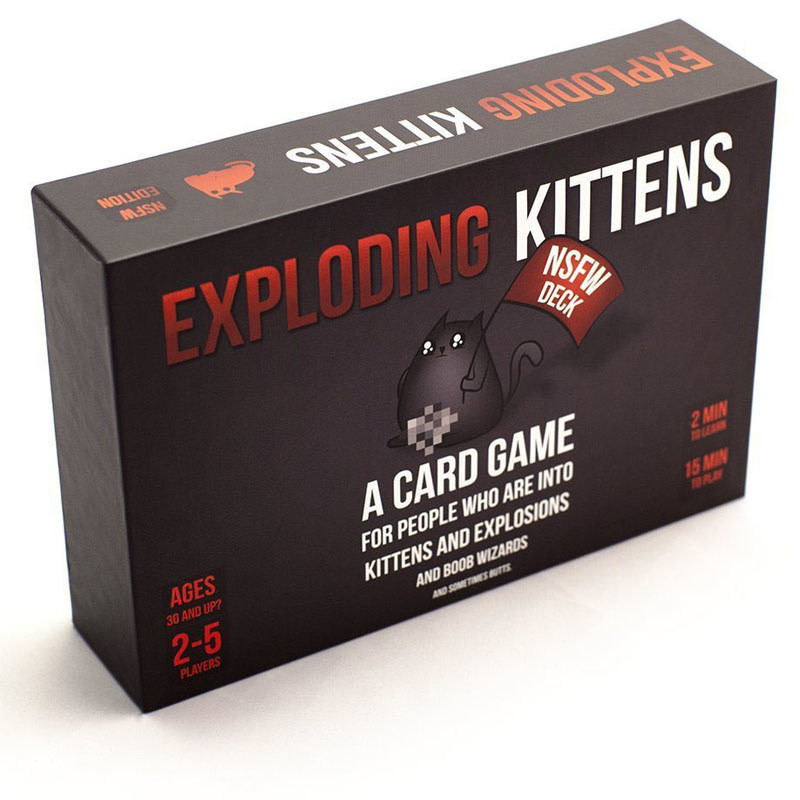 Exploding Kittens NSFW Card Game,15 Mins Ages 17 and up, 2-5 Players