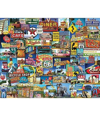 Puzzle: Road Side America - (1000 Piece Jigsaw) - White Mountain Puzzles