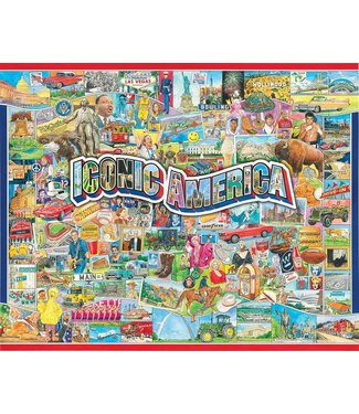 Puzzle: Iconic America - (1000 Piece Jigsaw) - White Mountain Puzzles