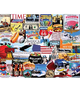 Puzzle: I Love America - (1000 Piece Jigsaw) - White Mountain Puzzles
