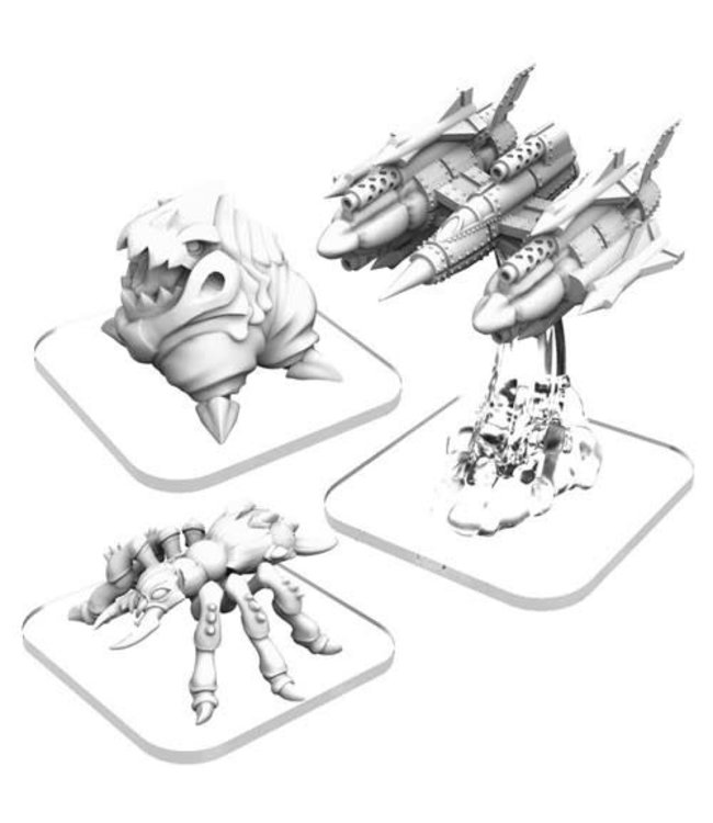 Monsterpocalypse: Destroyers Alternate Elite Units - Belcher, LTA Fighter, Dire Ant