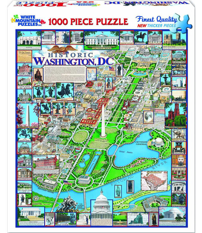 Puzzle: Historic Washington DC - (1000 Piece Jigsaw ) - White Mountain Puzzles
