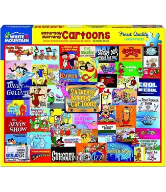 Puzzle: Saturday Morning Cartoons (1000 Piece Jigsaw) - White Mountain Puzzle